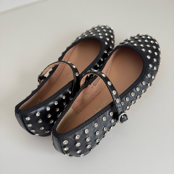 House of Harlow Studded Mary Jane Flats Black Size 6.5 - Picture 5 of 6